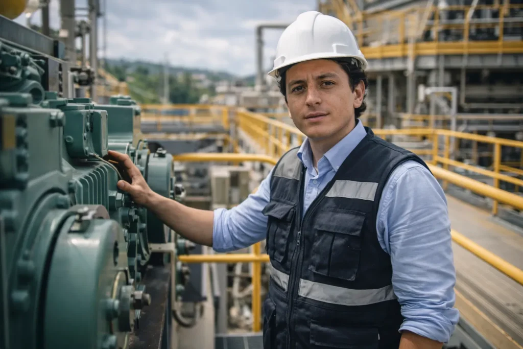 Valentim Neto inspecionando acessos industriais conforme o Anexo III