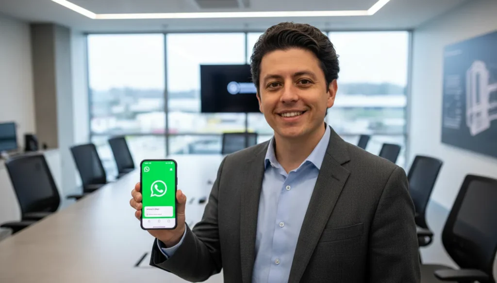 Valentim Neto convidando para uma conversa via WhatsApp sobre gestão inteligente de máquinas NR12.